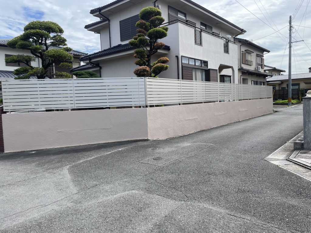 久留米市　植木伐採＋フェンス工事