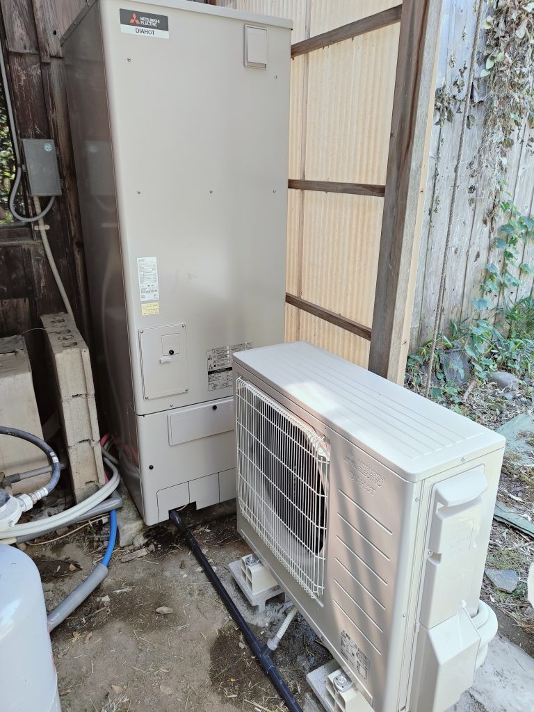 久留米市　電気温水器からエコキュート交換工事