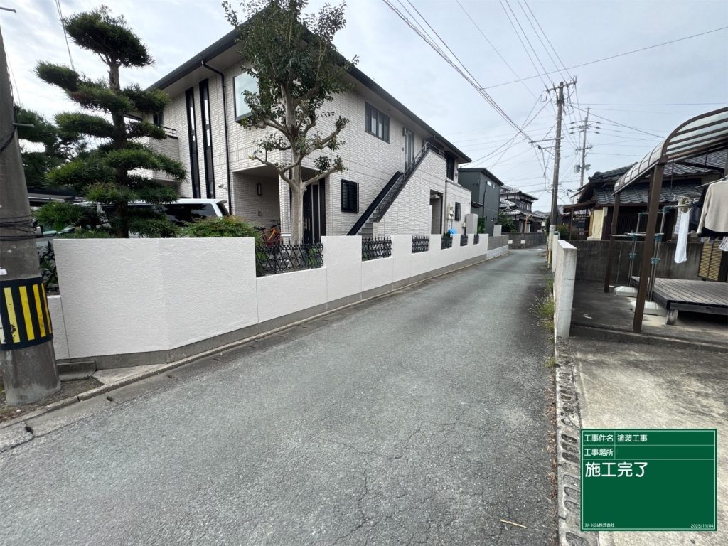 久留米市　塀塗装③